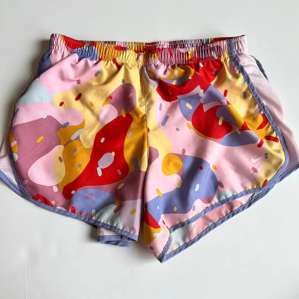 Nike Athletic Shorts & Striped Sports Bra - Picture 3 of 14